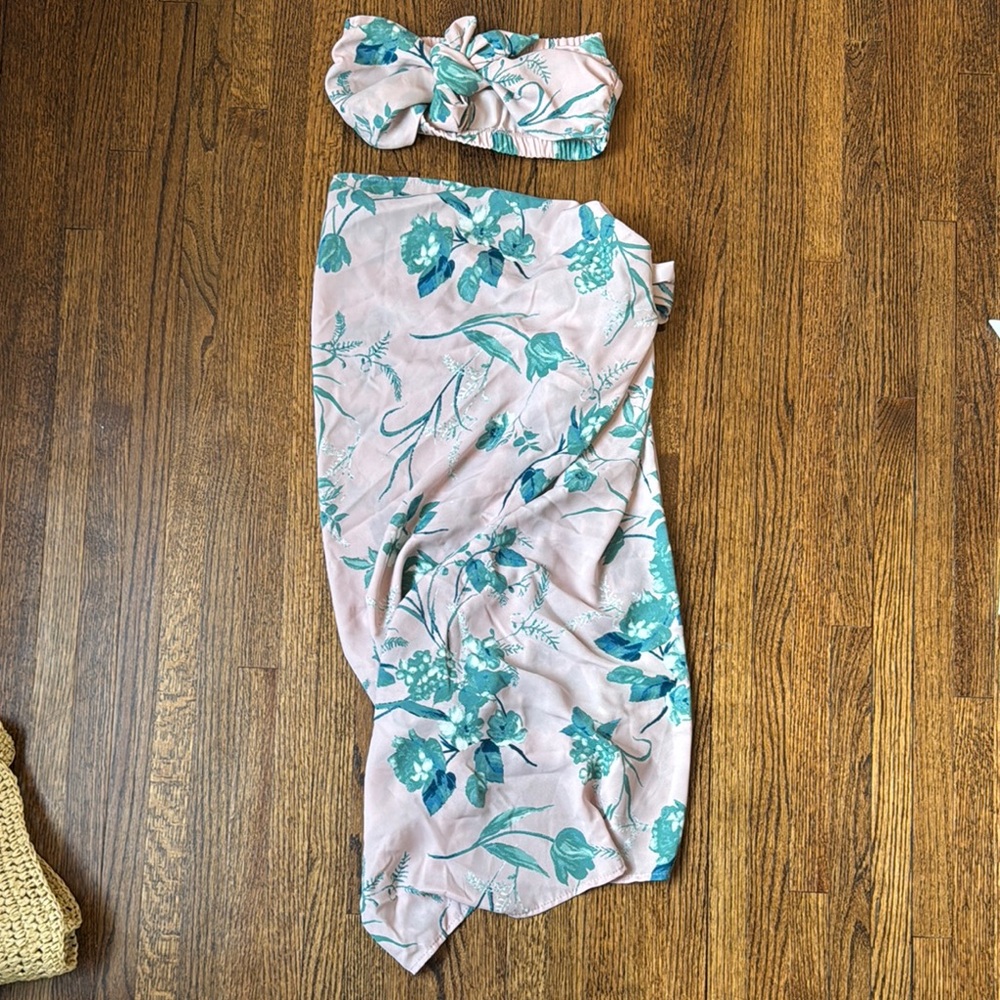 Vici Floral Two-Piece Set in Pink and Blue